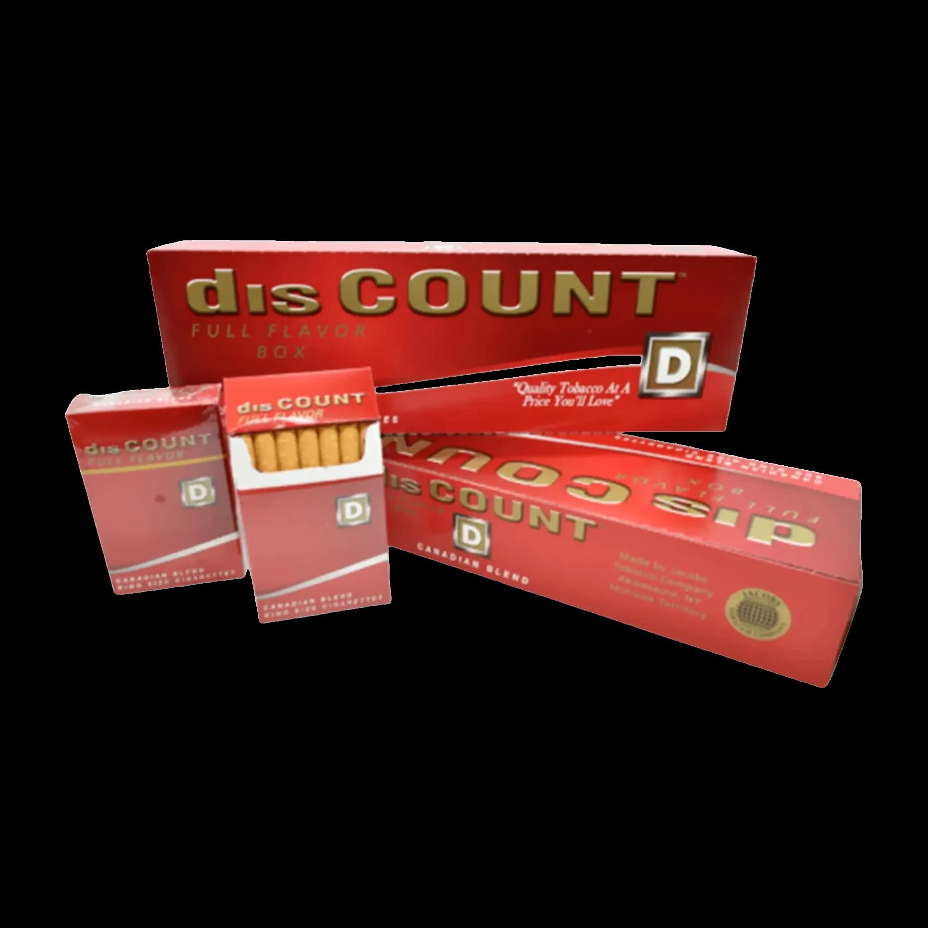 Carton and pack of disCOUNT Full Flavour cigarettes