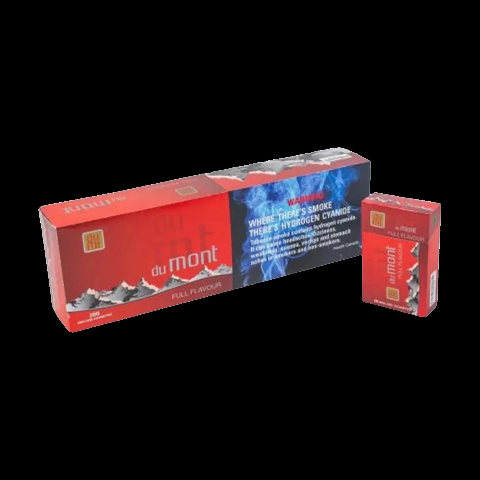 Carton and pack of duMont Full cigarettes