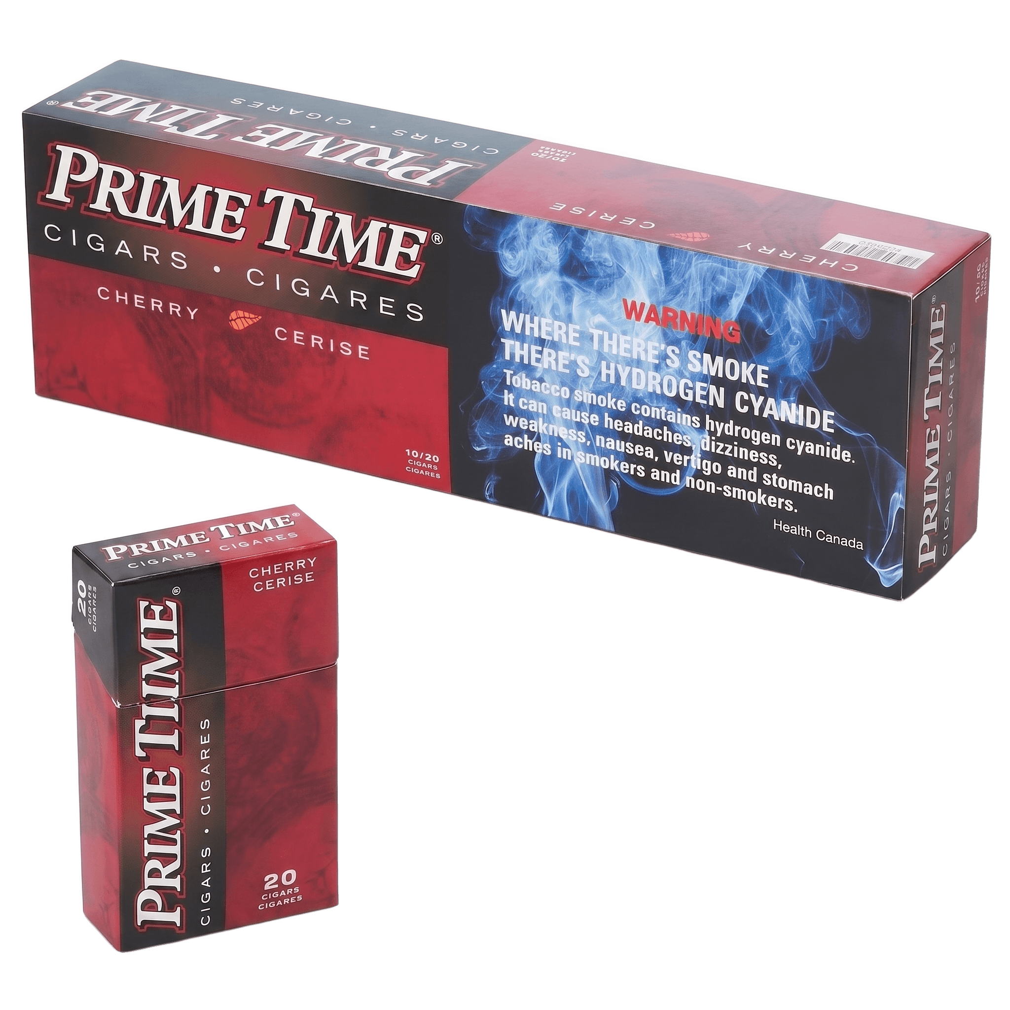 Prime Time Cherry little cigars carton with 20-pack